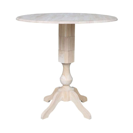 International Concepts - 42in Round Dual Drop Leaf Ped Table - 42.3inH - K-42DPT-11P-2 veiw 1