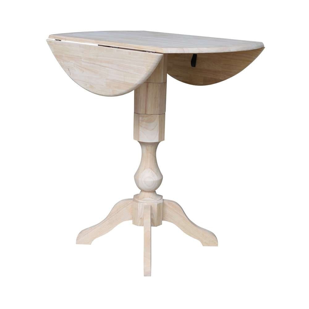 International Concepts - 42in Round Dual Drop Leaf Ped Table - 42.3inH - K-42DPT-11P-2 veiw 5