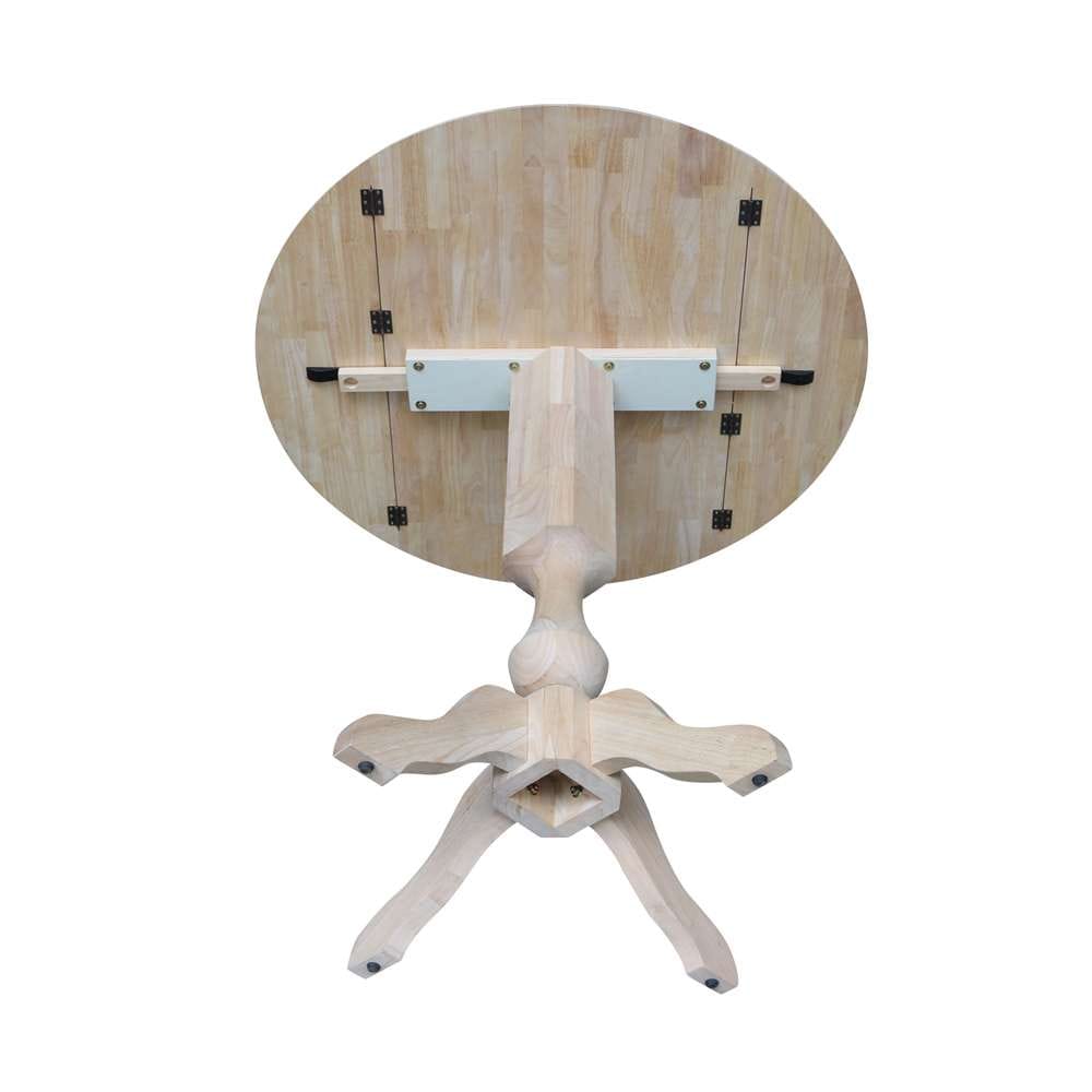 International Concepts - 42in Round Dual Drop Leaf Ped Table - 42.3inH - K-42DPT-11P-2 veiw 6