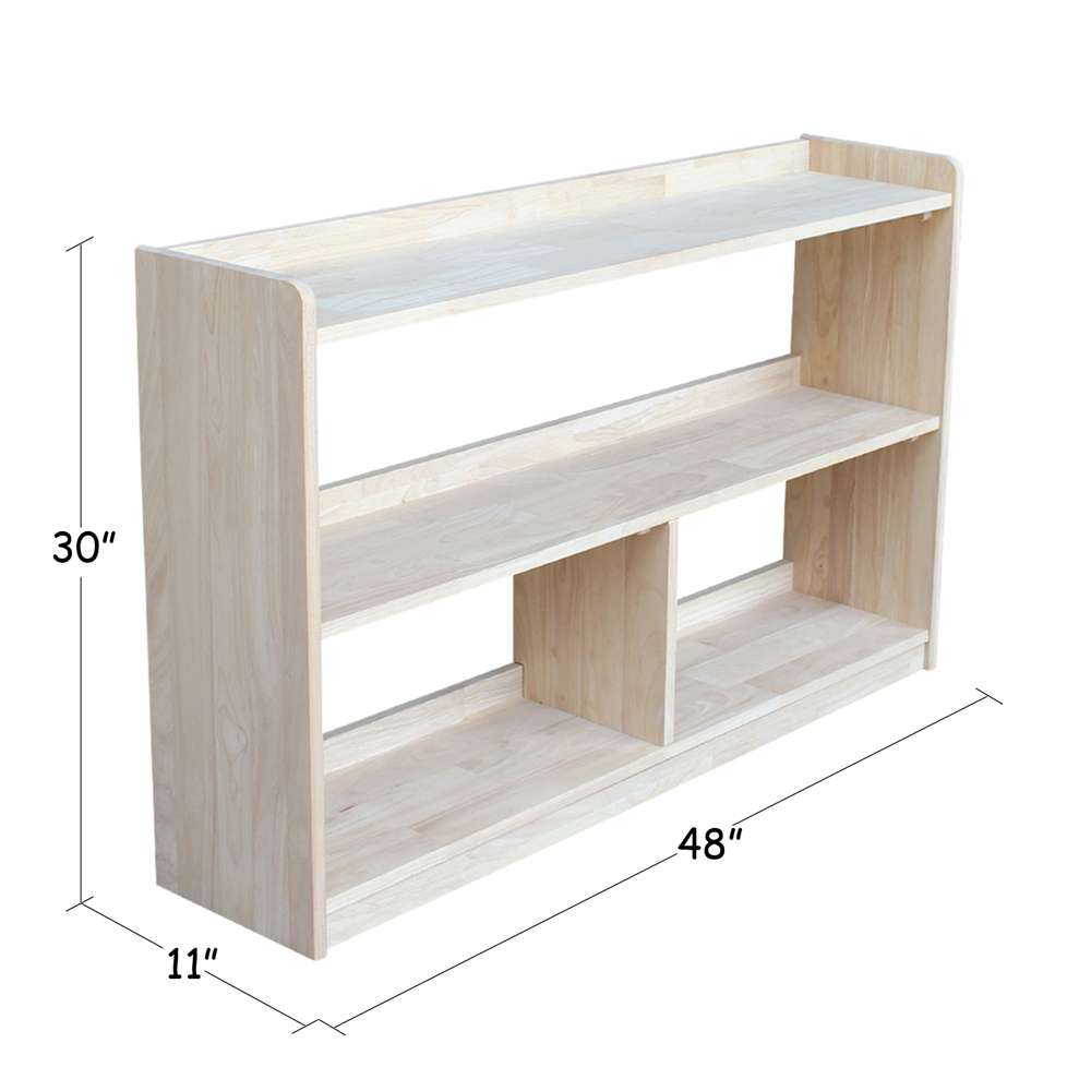 International Concepts - Abby Divided Bookcase - 30inH - SH-14830 veiw 2