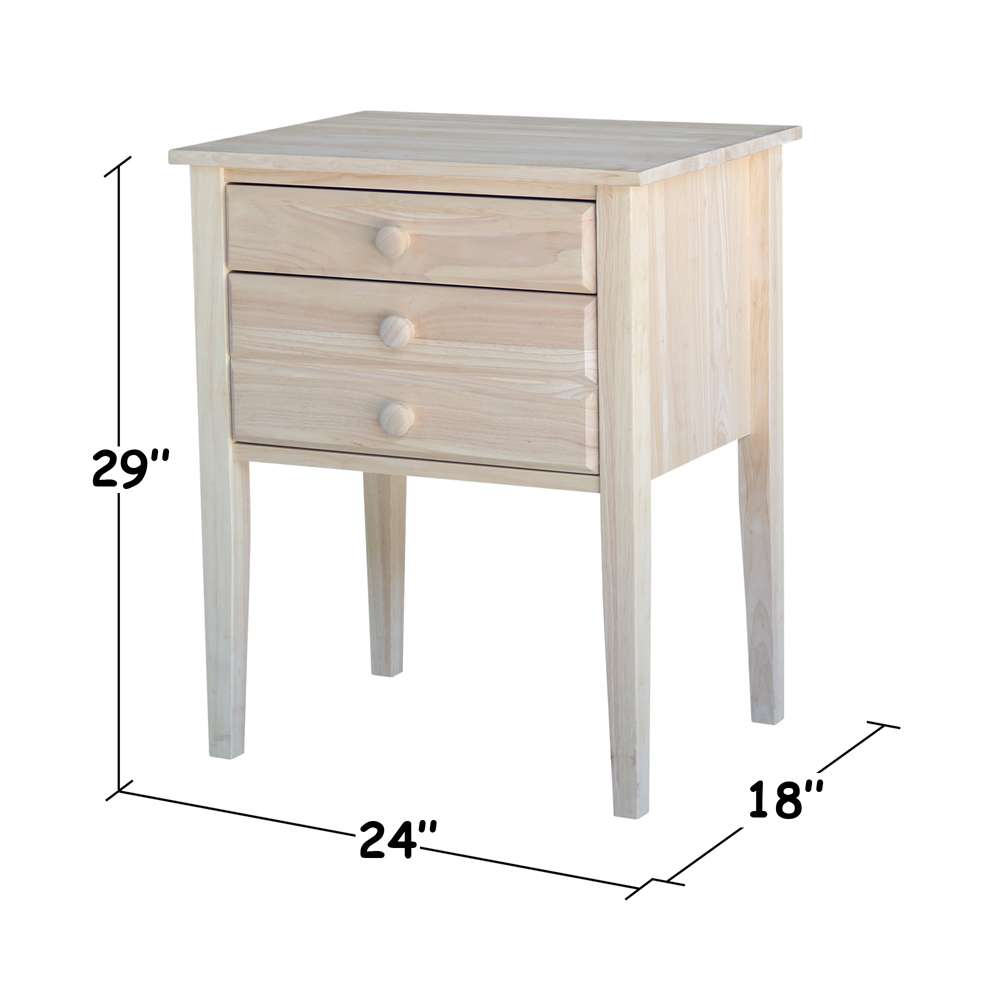 International Concepts - Accent Table with Drawers - OT-66 veiw 3