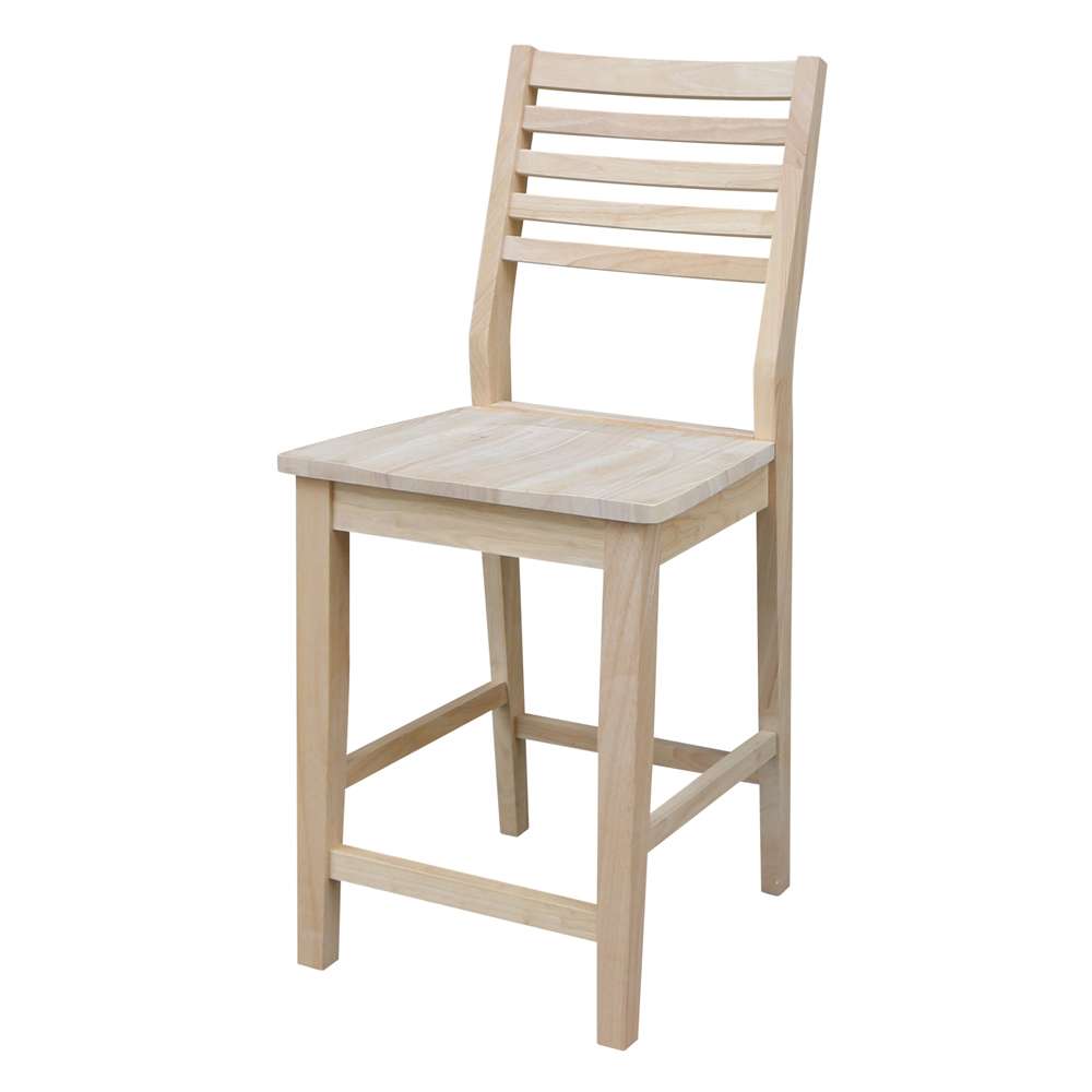 International Concepts - Aspen Counter Height Slat Stool - 24inSH - S-42 veiw 1