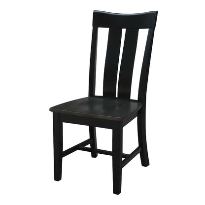 International Concepts - Ava Chair in Coal-Black/Washed Black Finish (Set of 2) - C75-13P veiw 1