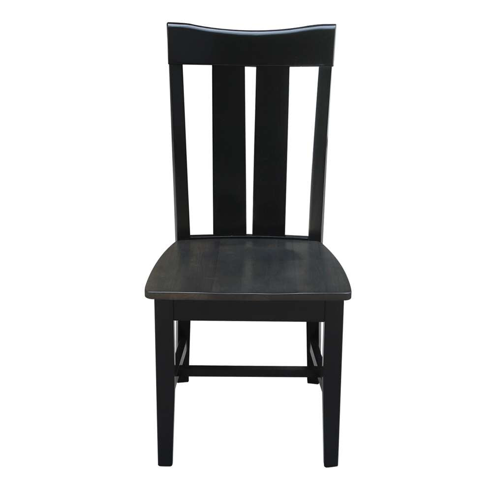 International Concepts - Ava Chair in Coal-Black/Washed Black Finish (Set of 2) - C75-13P veiw 4