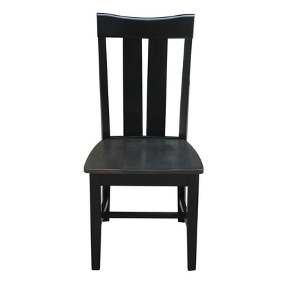 International Concepts - Ava Chair in Coal-Black/Washed Black Finish (Set of 2) - C75-13P veiw 4