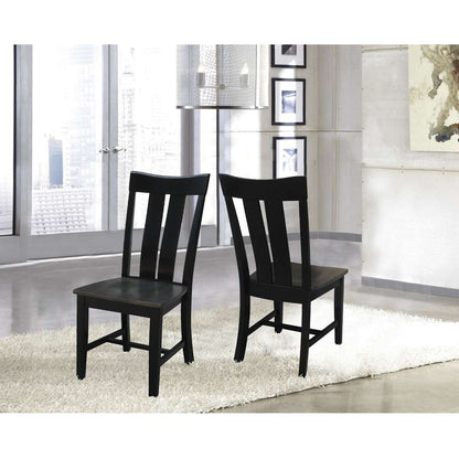 International Concepts - Ava Chair in Coal-Black/Washed Black Finish (Set of 2) - C75-13P veiw 5