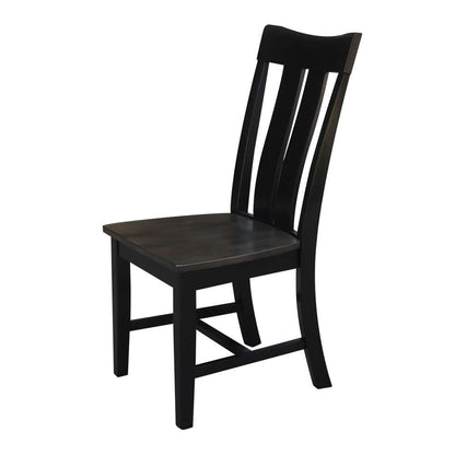 International Concepts - Ava Chair in Coal-Black/Washed Black Finish (Set of 2) - C75-13P veiw 6