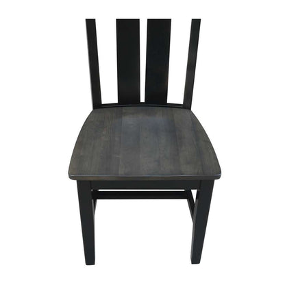 International Concepts - Ava Chair in Coal-Black/Washed Black Finish (Set of 2) - C75-13P veiw 8