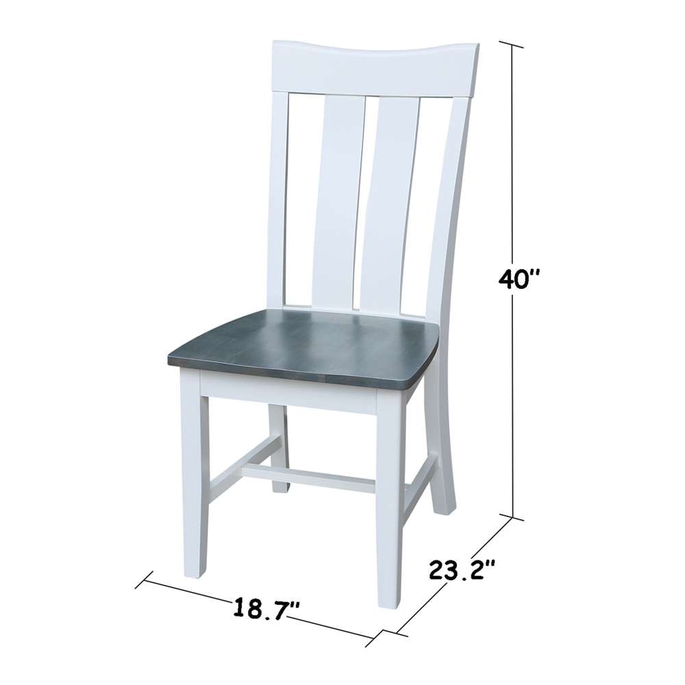 International Concepts - Ava Chair in White/Heather Gray Finish (Set of 2) - C05-13P veiw 3