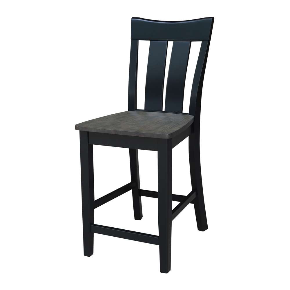 International Concepts - Ava Counter Height Stool - 24inSH in Coal Finish - S75-132 veiw 1