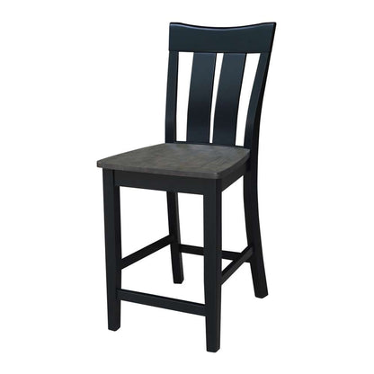 International Concepts - Ava Counter Height Stool - 24inSH in Coal Finish - S75-132 veiw 1