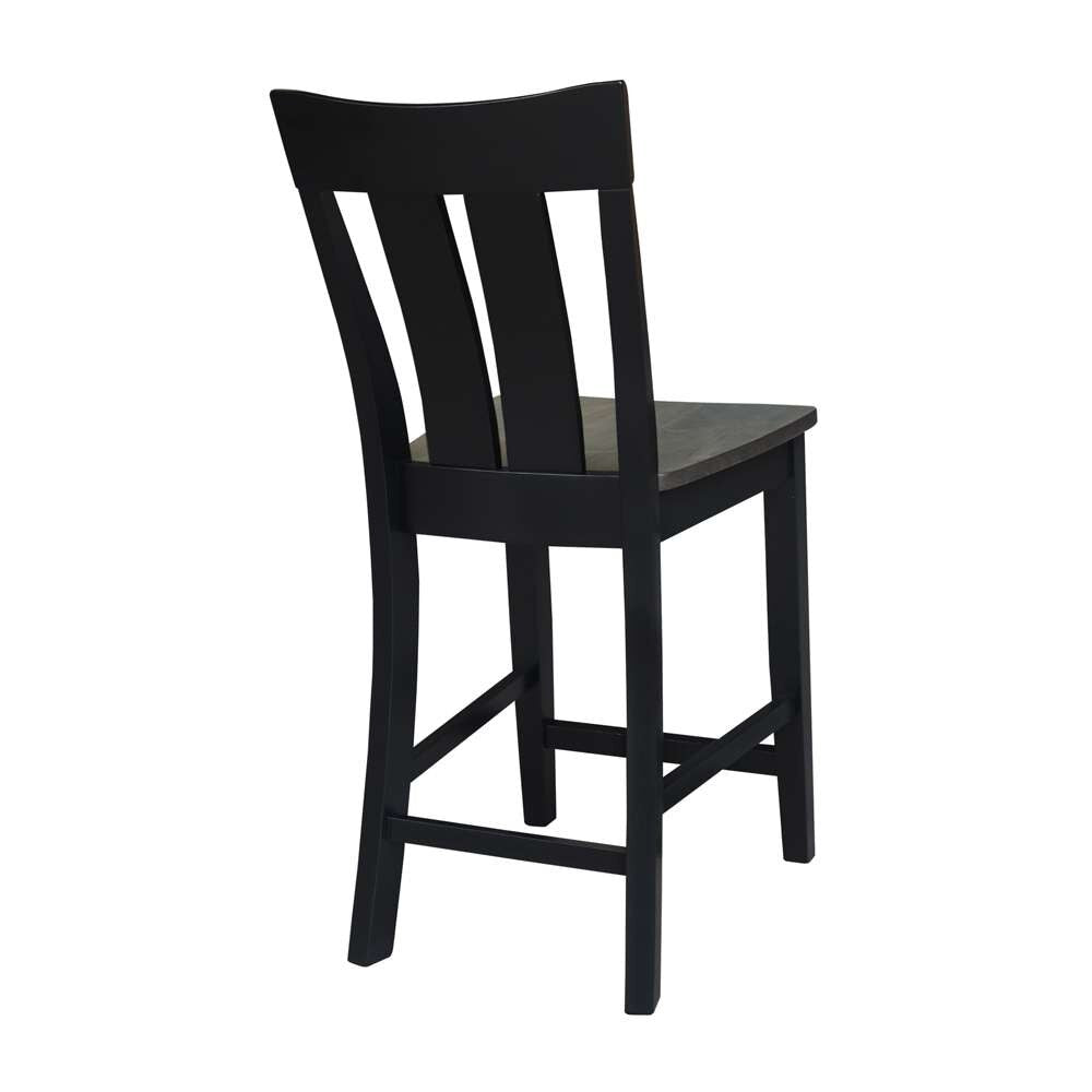 International Concepts - Ava Counter Height Stool - 24inSH in Coal Finish - S75-132 veiw 2