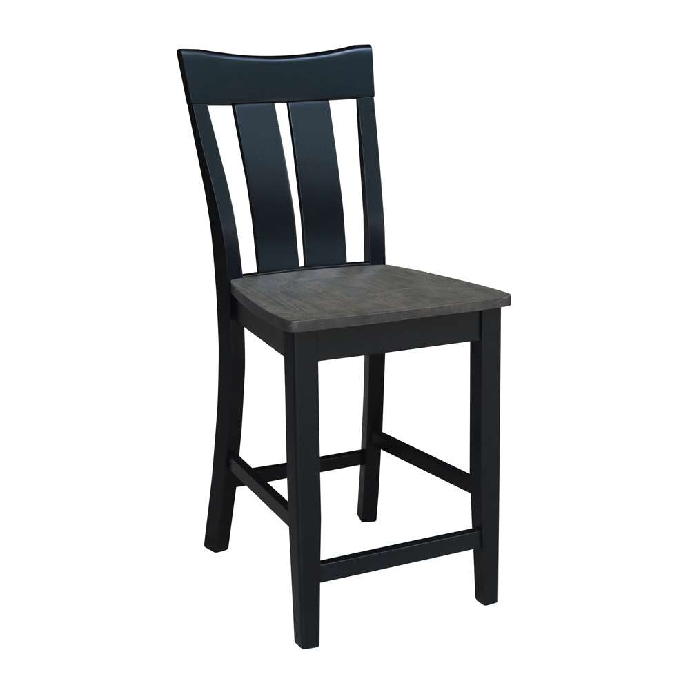 International Concepts - Ava Counter Height Stool - 24inSH in Coal Finish - S75-132 veiw 4