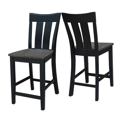 International Concepts - Ava Counter Height Stool - 24inSH in Coal Finish - S75-132 veiw 5