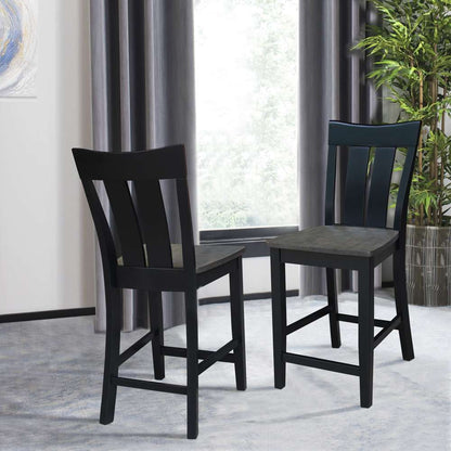 International Concepts - Ava Counter Height Stool - 24inSH in Coal Finish - S75-132 veiw 7