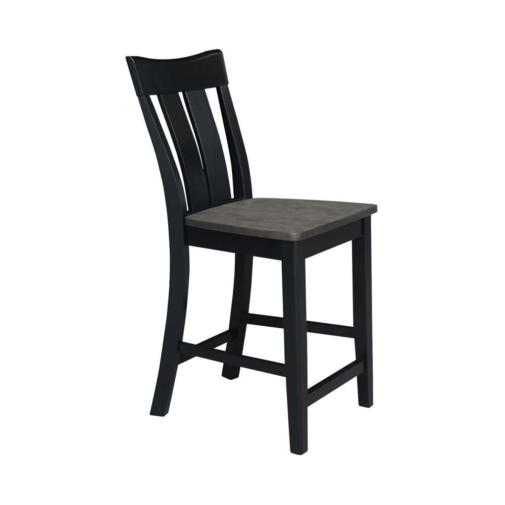 International Concepts - Ava Counter Height Stool - 24inSH in Coal Finish - S75-132 veiw 8