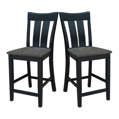 International Concepts - Ava Counter Height Stool - 24inSH in Coal Finish - S75-132 veiw 9