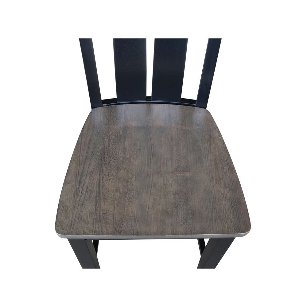 International Concepts - Ava Counter Height Stool - 24inSH in Coal Finish - S75-132 veiw 11