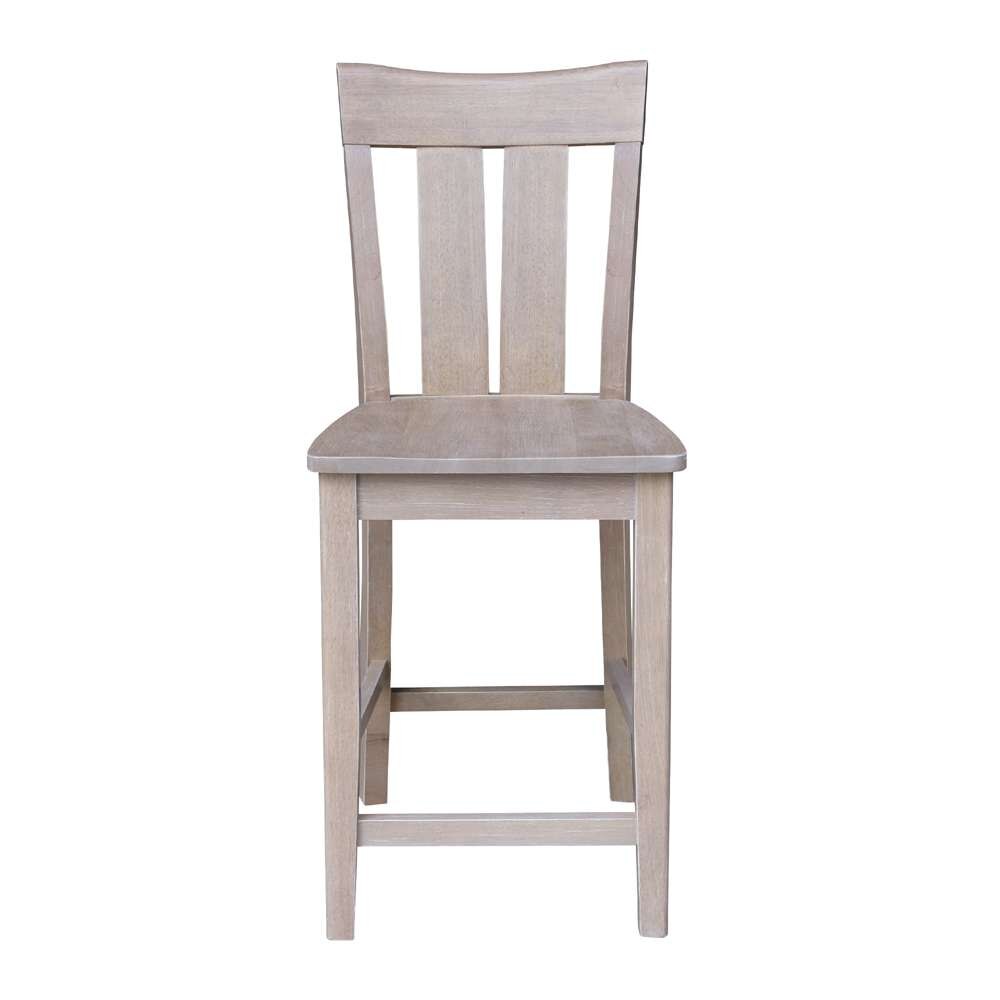 International Concepts - Ava Counter Height Stool - 24inSH in Washed Gray Taupe Finish - S09-132 veiw 6