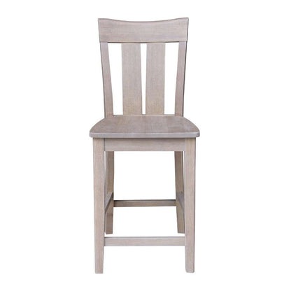 International Concepts - Ava Counter Height Stool - 24inSH in Washed Gray Taupe Finish - S09-132 veiw 6