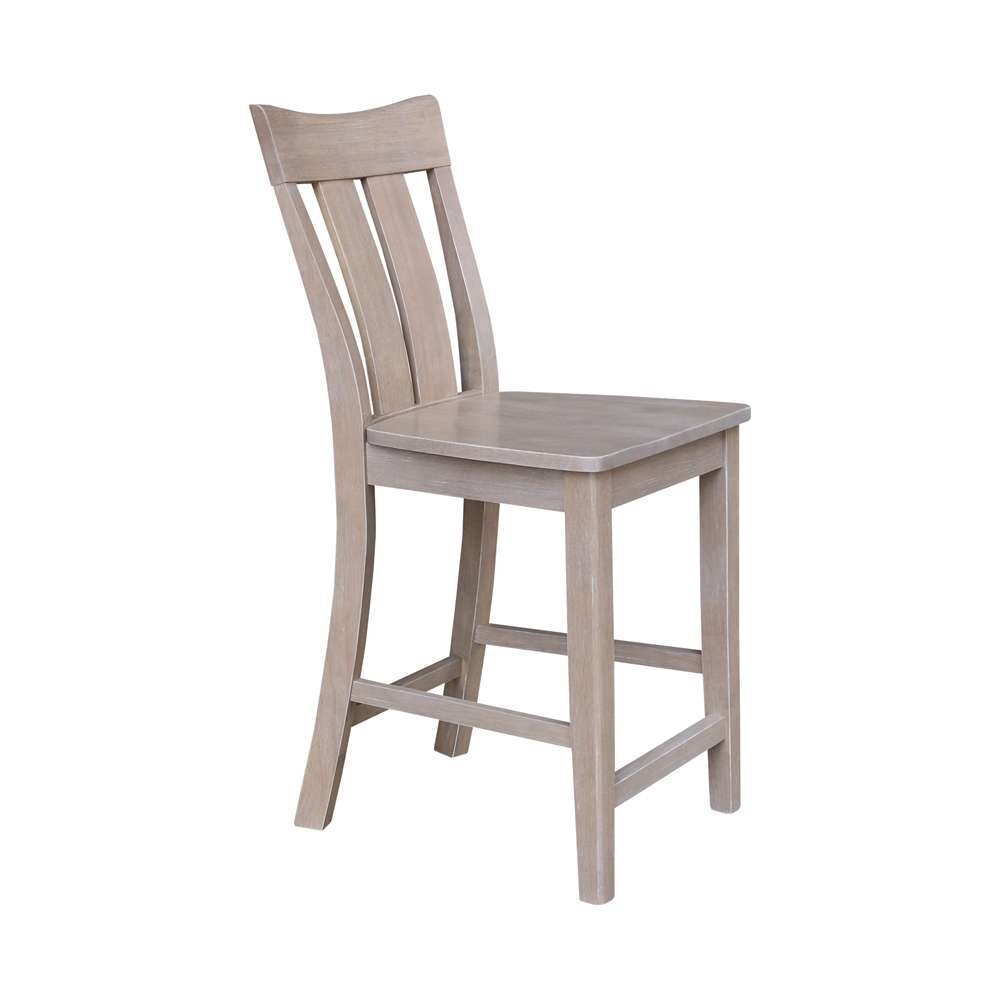 International Concepts - Ava Counter Height Stool - 24inSH in Washed Gray Taupe Finish - S09-132 veiw 8