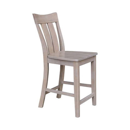 International Concepts - Ava Counter Height Stool - 24inSH in Washed Gray Taupe Finish - S09-132 veiw 8