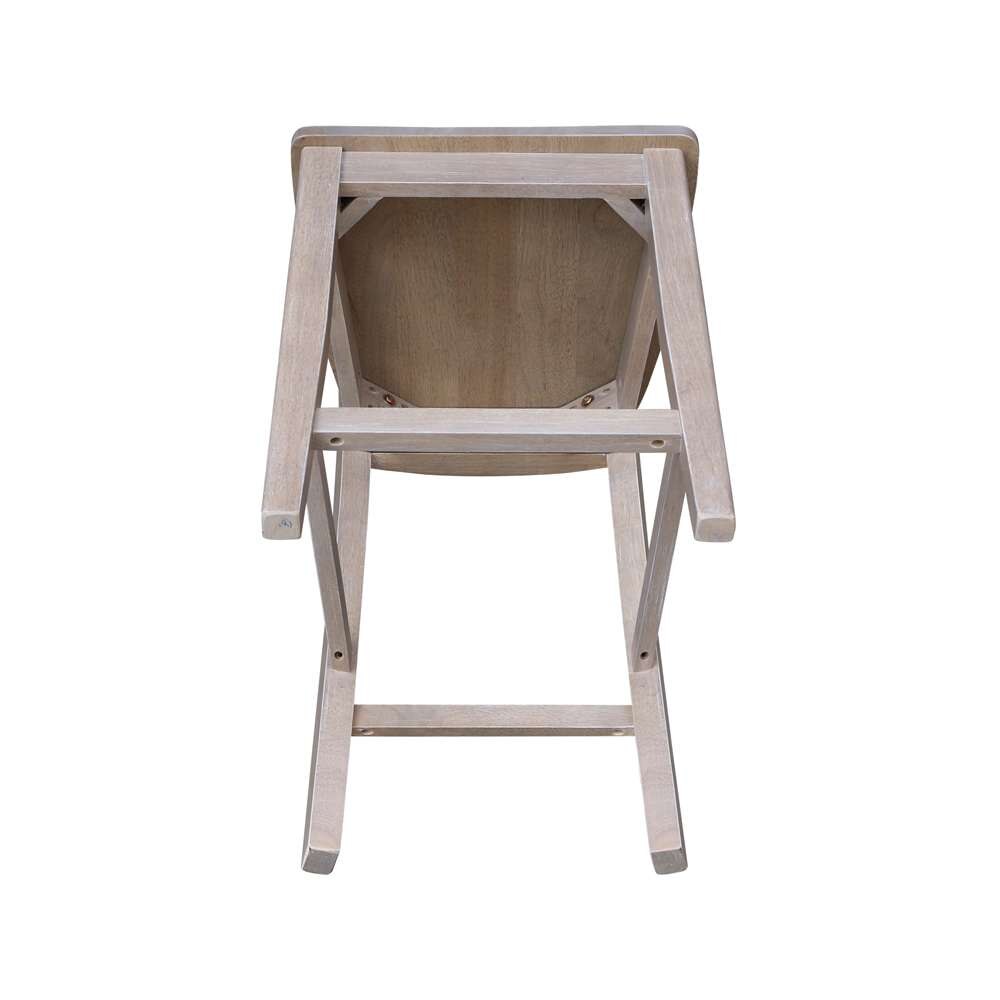 International Concepts - Ava Counter Height Stool - 24inSH in Washed Gray Taupe Finish - S09-132 veiw 10