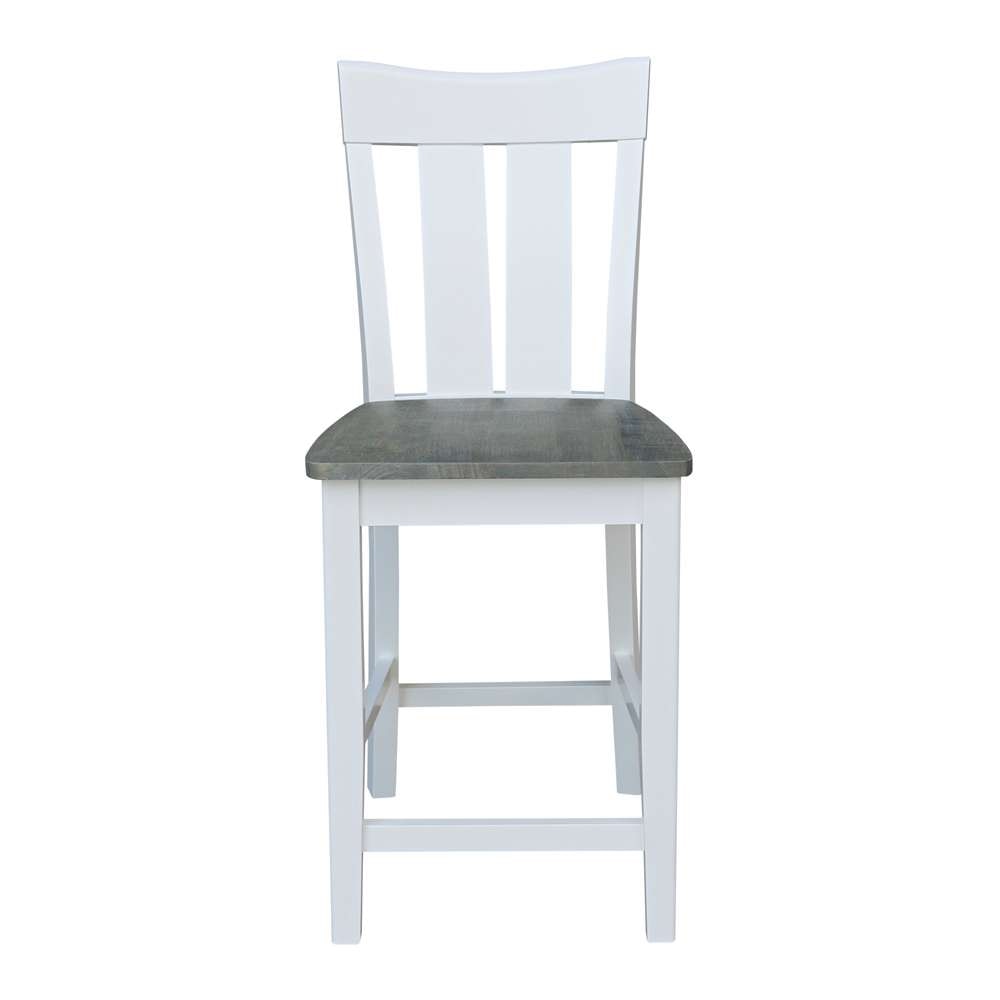 International Concepts - Ava Counter Height Stool - 24inSH in White/Heather Gray Finish - S05-132 veiw 6