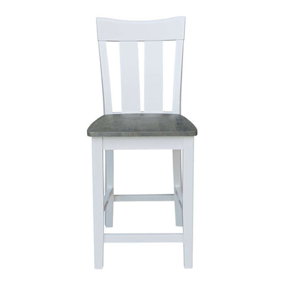 International Concepts - Ava Counter Height Stool - 24inSH in White/Heather Gray Finish - S05-132 veiw 6