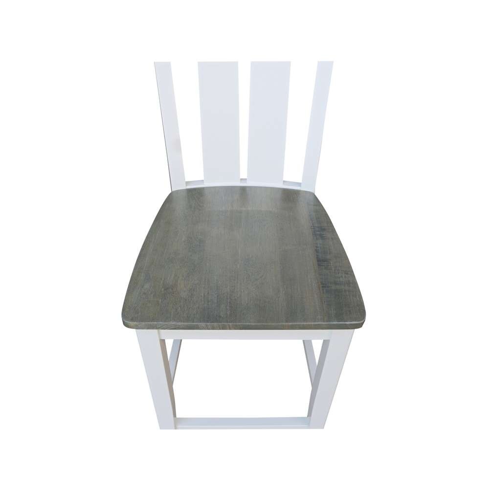 International Concepts - Ava Counter Height Stool - 24inSH in White/Heather Gray Finish - S05-132 veiw 11