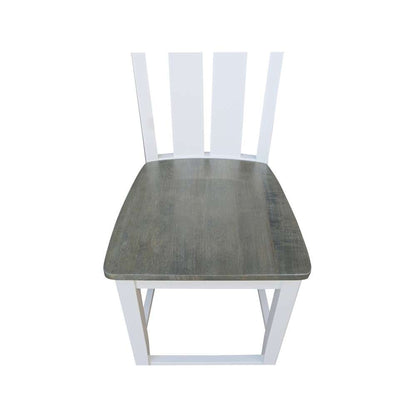 International Concepts - Ava Counter Height Stool - 24inSH in White/Heather Gray Finish - S05-132 veiw 11