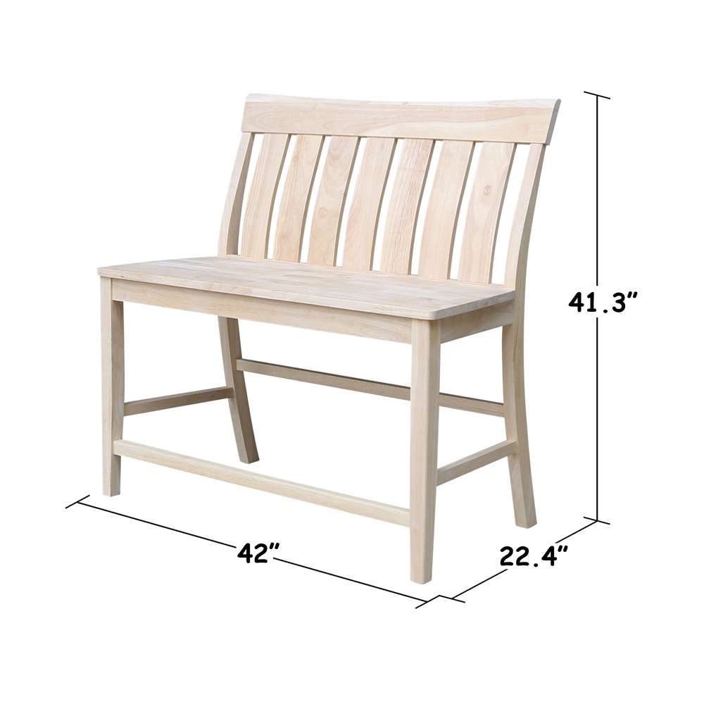 International Concepts - Ava Tall Bench - 24in Seat Height - BE-132 veiw 3