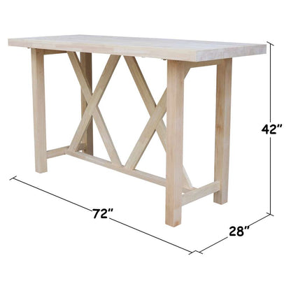 International Concepts - Bar Height Table - For Stools with 30inSH - T-7228-42 veiw 2