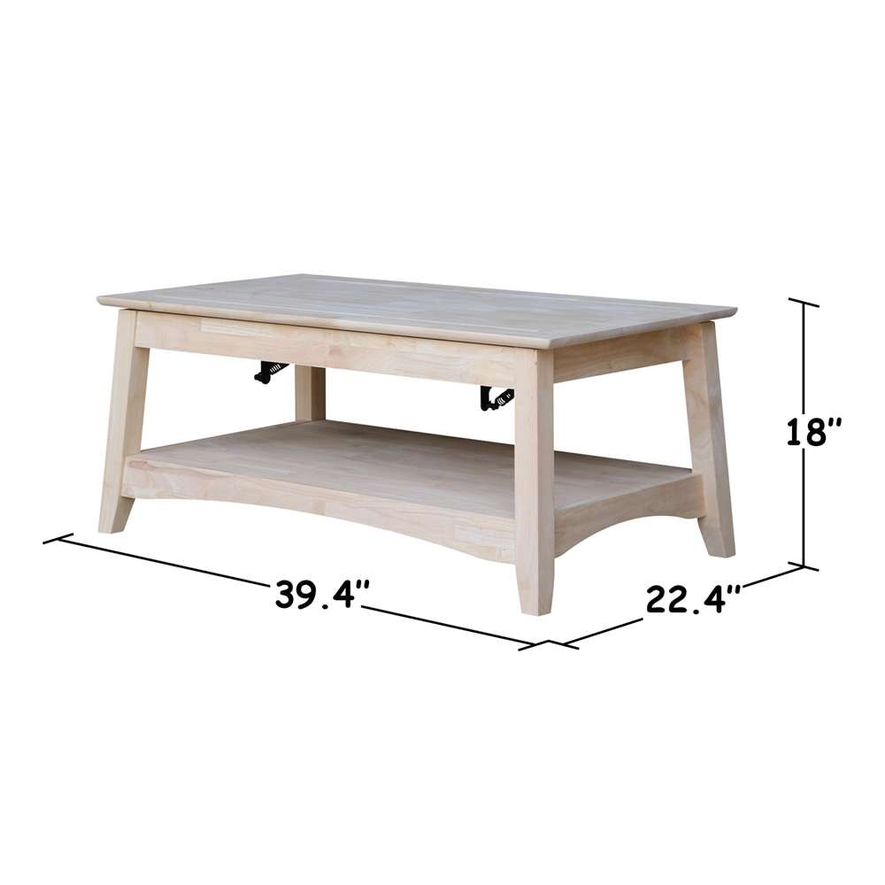 International Concepts - Bombay Tall Coffee Table-With Lift Top - OT-4TCL veiw 3