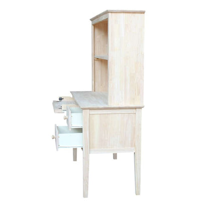 International Concepts - Brooklyn Desk with Hutch - K-OF66-65H veiw 6