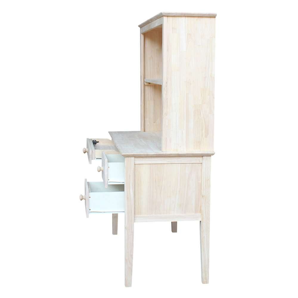 International Concepts - Brooklyn Desk with Hutch - K-OF66-65H veiw 7