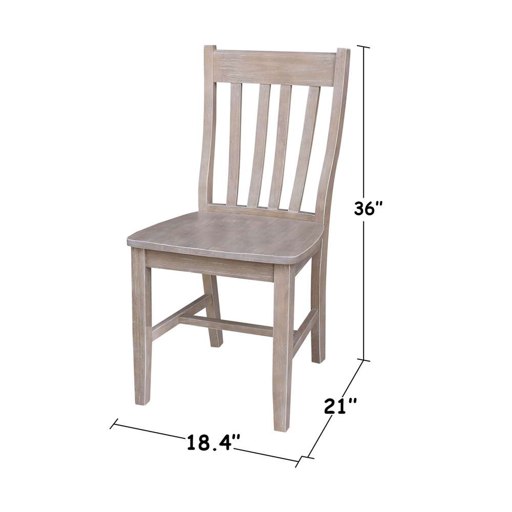 International Concepts - Cafe Chair in Washed Gray Taupe Finish (Set of 2) - C09-61P veiw 4