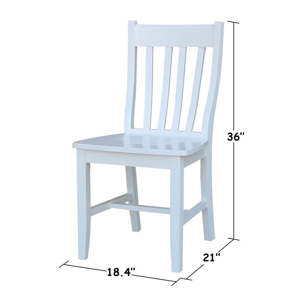 International Concepts - Cafe Chair in White Finish (Set of 2) - C08-61P veiw 4