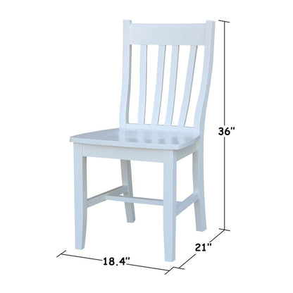 International Concepts - Cafe Chair in White Finish (Set of 2) - C08-61P veiw 4