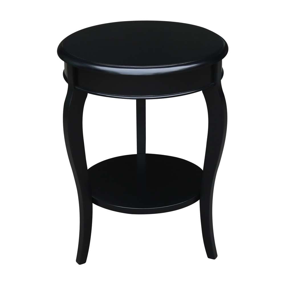International Concepts - Cambria Round End Table in Black Finish - OT46-18R-18 veiw 1