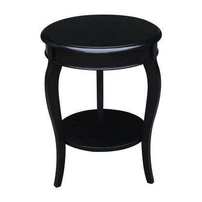 International Concepts - Cambria Round End Table in Black Finish - OT46-18R-18 veiw 1
