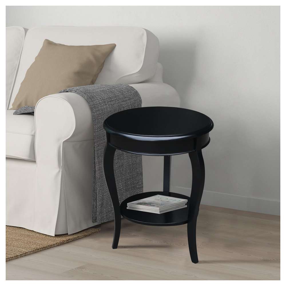 International Concepts - Cambria Round End Table in Black Finish - OT46-18R-18 veiw 3
