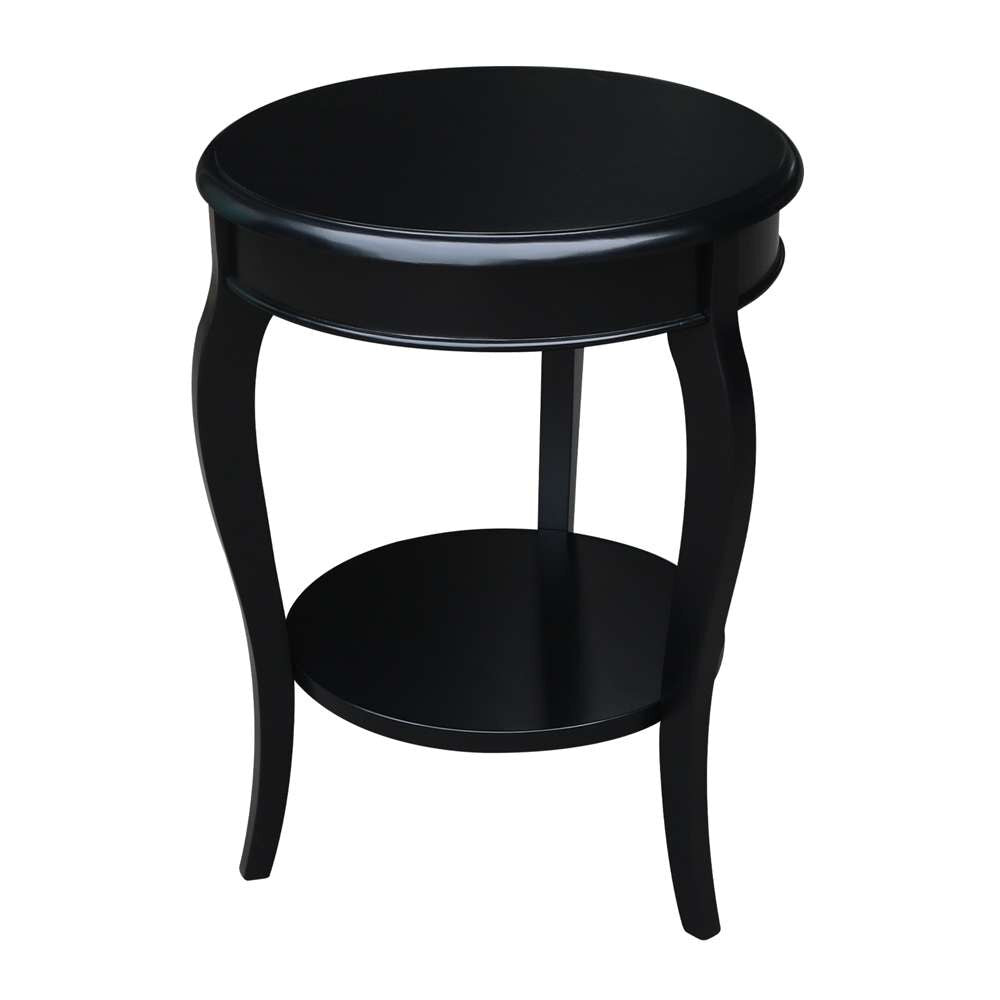 International Concepts - Cambria Round End Table in Black Finish - OT46-18R-18 veiw 4