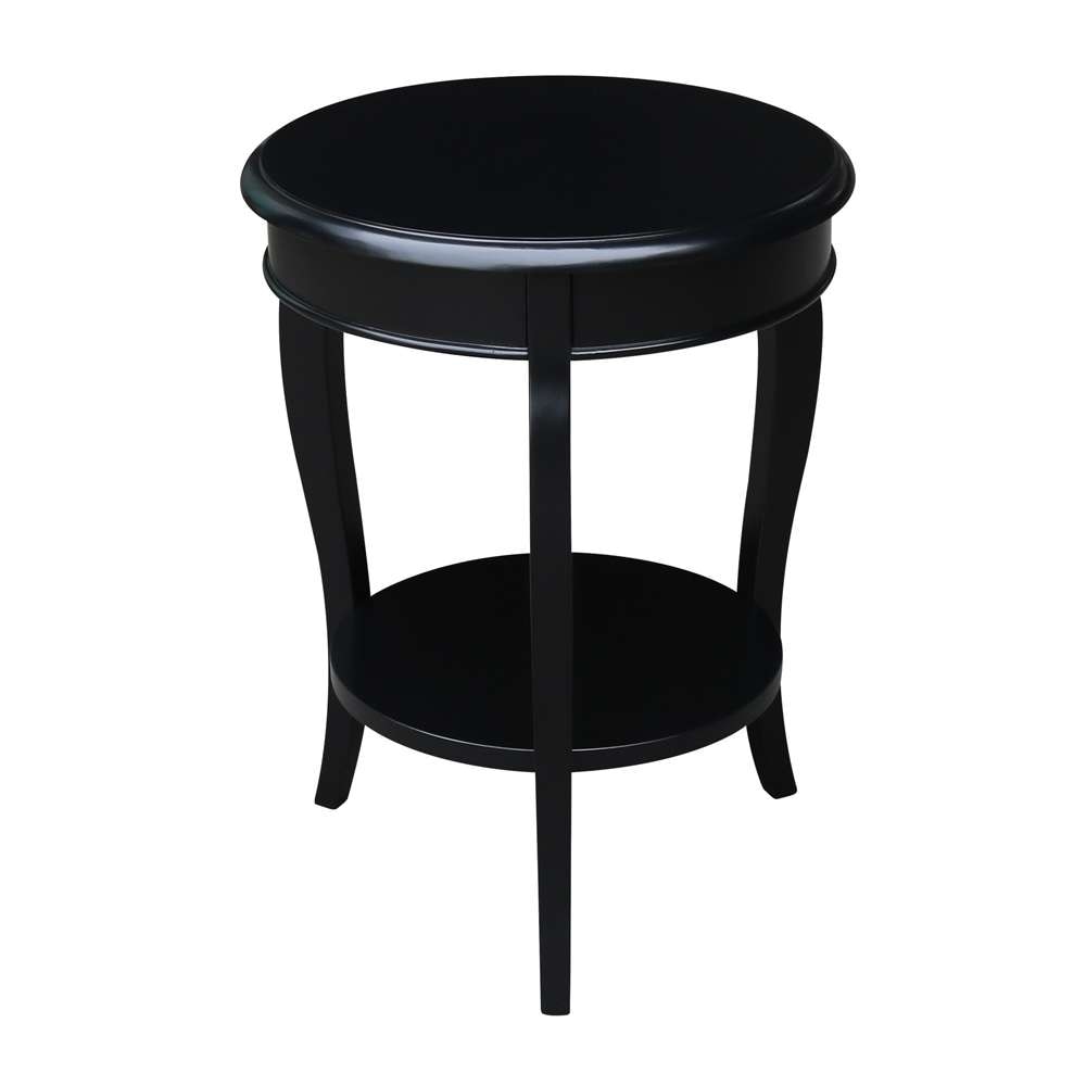 International Concepts - Cambria Round End Table in Black Finish - OT46-18R-18 veiw 5