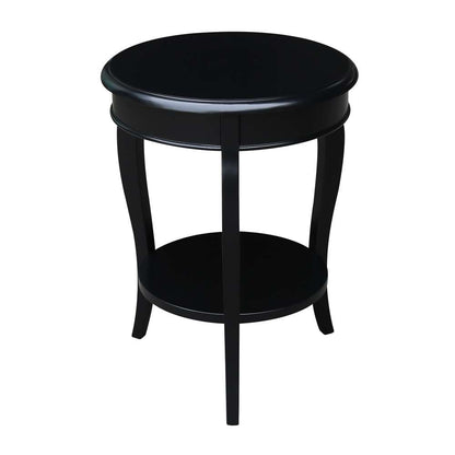 International Concepts - Cambria Round End Table in Black Finish - OT46-18R-18 veiw 5