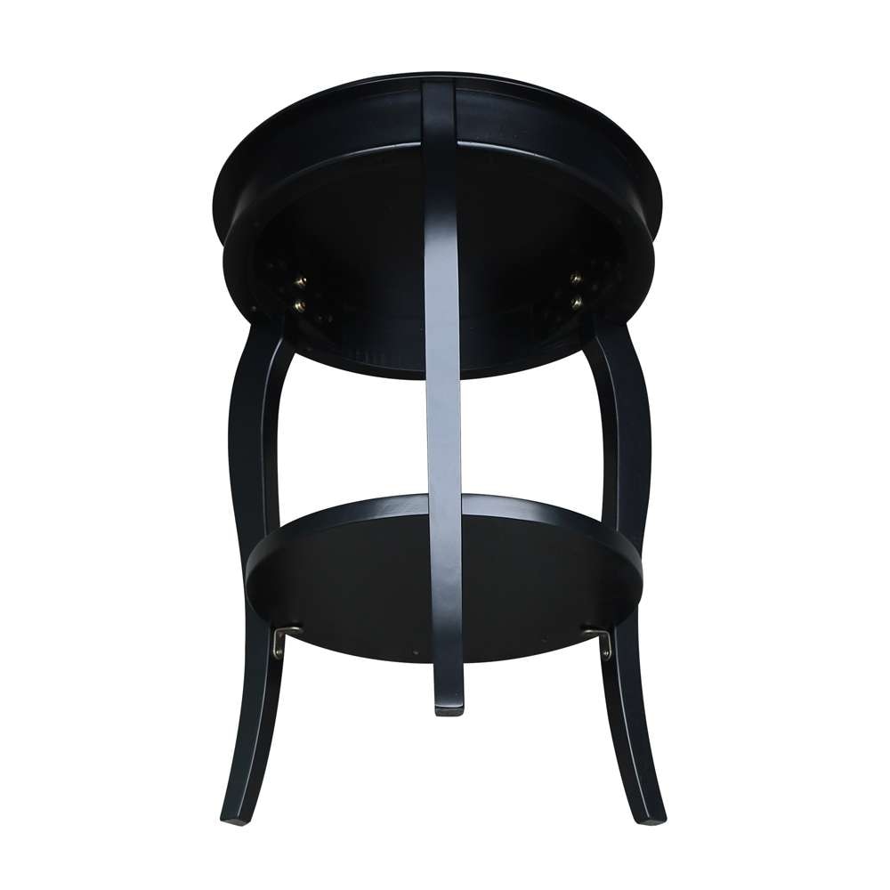 International Concepts - Cambria Round End Table in Black Finish - OT46-18R-18 veiw 6
