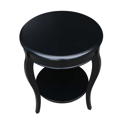 International Concepts - Cambria Round End Table in Black Finish - OT46-18R-18 veiw 7