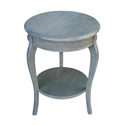 International Concepts - Cambria Round End Table in Heather Grey-Antique Washed Finish - OT105-18R-18 veiw 1