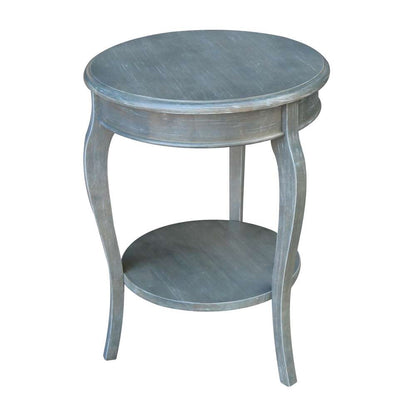 International Concepts - Cambria Round End Table in Heather Grey-Antique Washed Finish - OT105-18R-18 veiw 4