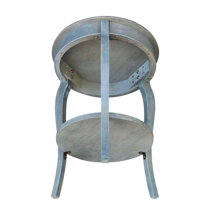 International Concepts - Cambria Round End Table in Heather Grey-Antique Washed Finish - OT105-18R-18 veiw 6